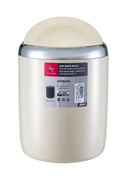 Lima Krom Dekorlu Çöp Kovası, Bej fiyatları