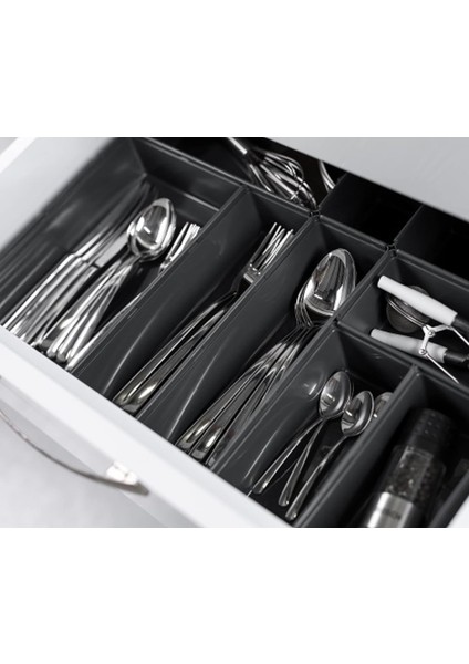 8 Parça Modüler Organizer 32X48 cm Füme