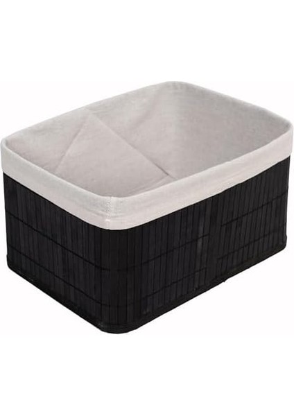 Bambu Çok Amaçlı Saklama Kutusu Düzenleyici Derin Boy Organizer, Dekoratif Bambu Düzenleyici Siyah (32 x 23 x 17 cm ) fiyatları