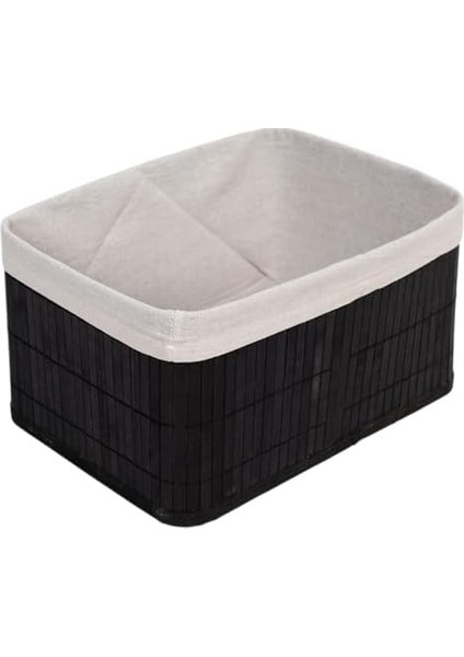 Bambu Çok Amaçlı Saklama Kutusu Düzenleyici Derin Boy Organizer, Dekoratif Bambu Düzenleyici Siyah (32 x 23 x 17 cm ) modelleri