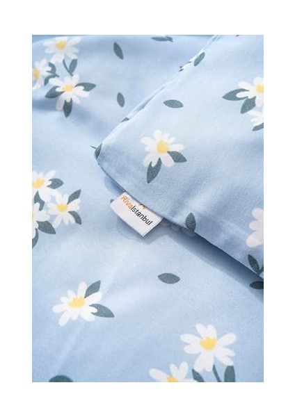 Mavi Minimal Papatya Çift Kişilik Nevresim Takımı, Pamuklu modelleri