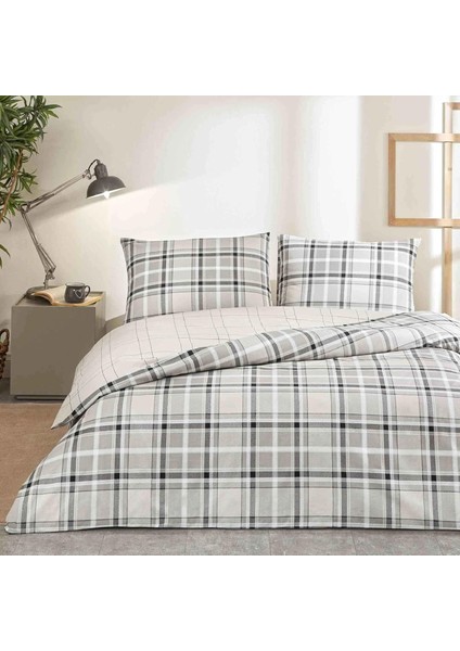 Pamuk Caleb Nevresim Takımı Gri Tek Kişilik