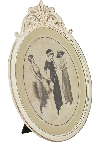 Insan Figürlü Beyaz Çerçeve Tablo, 42X30