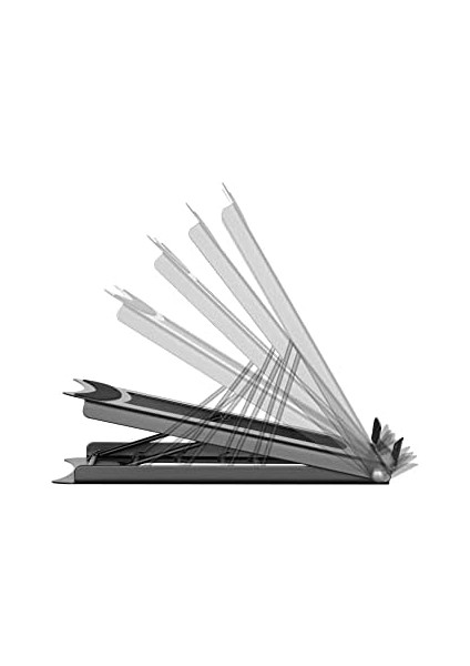 Dizüstü Bilgisayar Standı - 5 Pozisyonda Ayarlanabilir - 10 Inç Ila 15 Inç Dizüstü Bilgisayarlar Için - Sağlam Çelik - Siyah