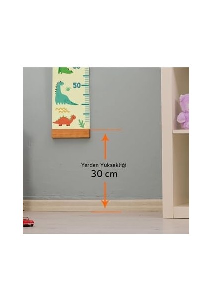 Doğum Günü Hediyesi Renkli Dinozorlar Duvar Cetveli fiyatları