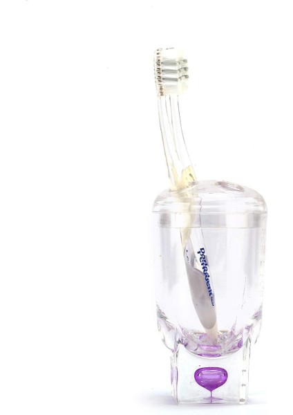 Diş Fırçalık Mor Damlalı Akrilik Model
