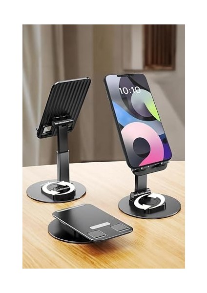 Kaliteli Katlanabilir 360 Dönen Ayarlı Telefon Tutucu Masaüstü Telefon Tablet Standı S014