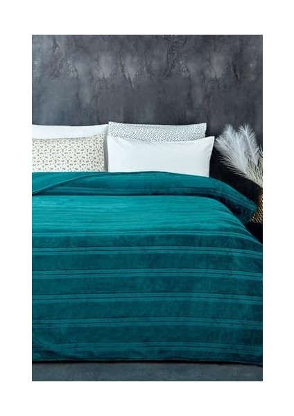 Yumuşak Çift Kişilik Battaniye Mayer 180 x 230 cm Turkuaz fiyatları