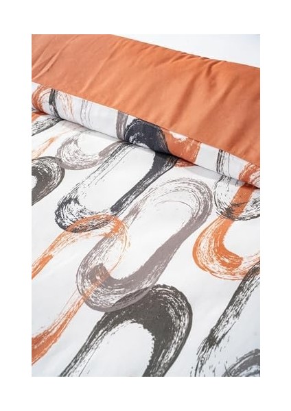 Soyut Kahve Çift Kişilik Nevresim Takımı Pamuklu modelleri