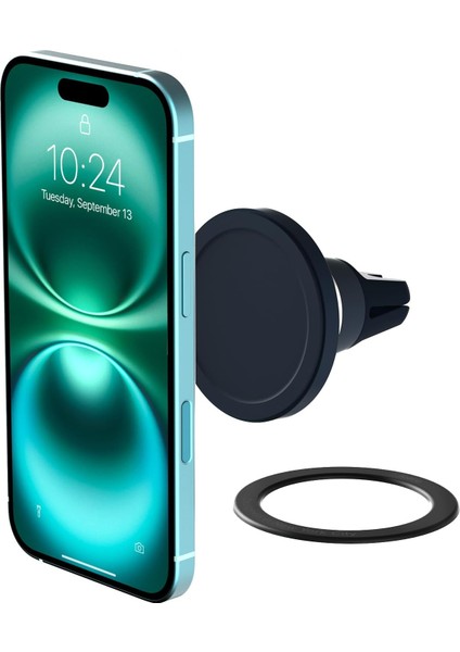 Velox Manyetik Araç Tutucu, Havalandırma Yarıkları Için, Magsafe iPhone 12, iPhone 13, iPhone 12/13 Mini, Pro, Pro Max, Swartz, MGSFIO102 Dahil