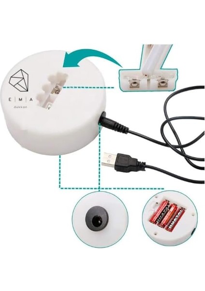 Dükkan Neon LED Işıklı Usb'li Gece Lambası Neon LED Işıklı Masa Lambası Dekoratif Aydınlatma (Flamingo) fiyatları