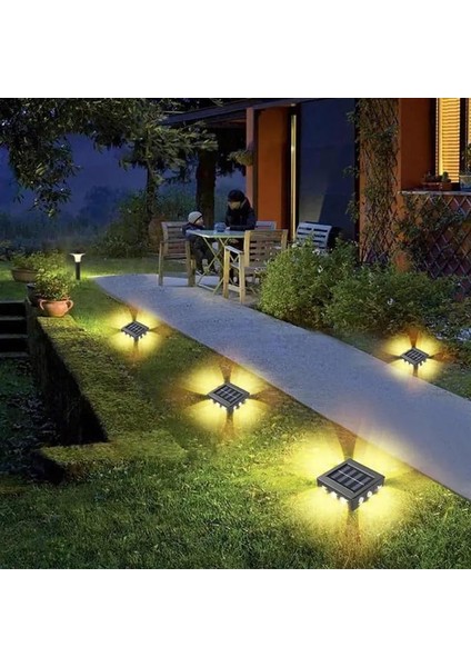 12 LED Güneş Enerjili Bahçe Aydınlatma Gün Işığı Aplik LED Işıldak Lamba Fener Süs Balkon Dekorasyonu Kamp Peyzaj Teras Avlu Havuz Veranda Su Geçirmez Duvar ve Zemine Uygun Otomatik On/off fiyatları