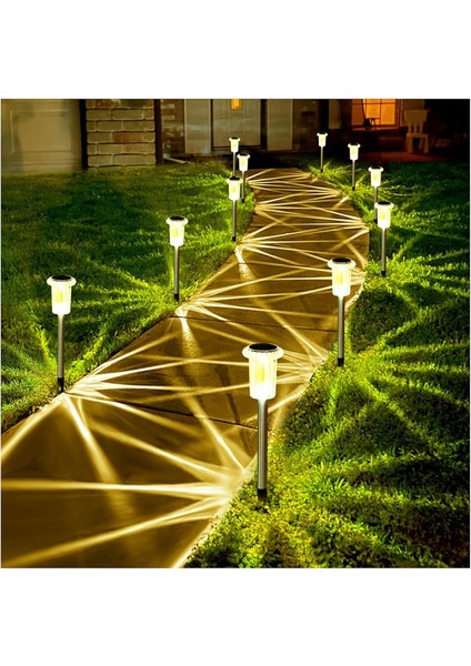 Vista 6 Adet Kazıklı Solar Kristal Elmas Görünümlü Bahçe Aydınlatması, Güneş Enerjisi Ile Çalışan Bahçe Işıkları