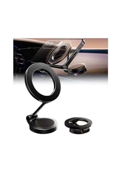 Araç Içi Telefon Tutucu Titreşime Dayanıklı Magsafe ile Uyumlu Araç Içi Telefon Tutucu Araç Içi Telefon Tutucu Kompakt iPhone 11-15 Pro Max 360° Oynar Başlık Metal Araç Içi Telefon Tutucu, modelleri