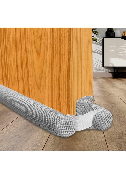 Çift Taraflı Kapı Altı Izolasyon Süngeri, Kapı Altı Rüzgar Önleyici, Ayarlanabilir, Soğuk Geçirmez, Toz Geçirmez, Eşik Altlığı (Gri)