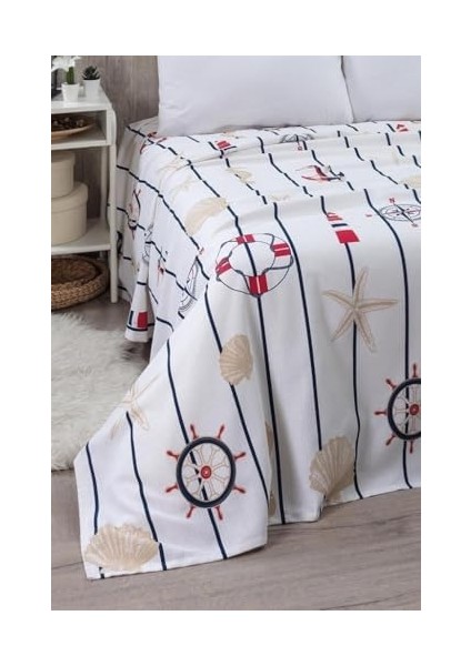 Battal Boy Desenli Pike 240 x 260 cm Mavi fiyatları