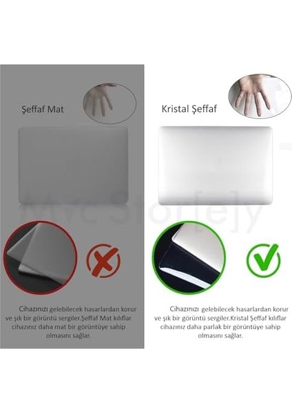 Huawei Kılıf Huawei Matebook 13 (2018-2019-2020 Yılı) ile Uyumlu Parlak Kristal Kılıf Şeffaf fiyatları