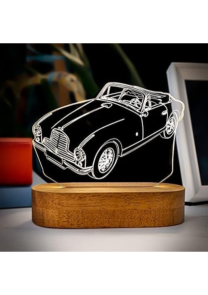 Vintage Otomobil Tasarımlı Üç Boyutlu LED Lamba modelleri