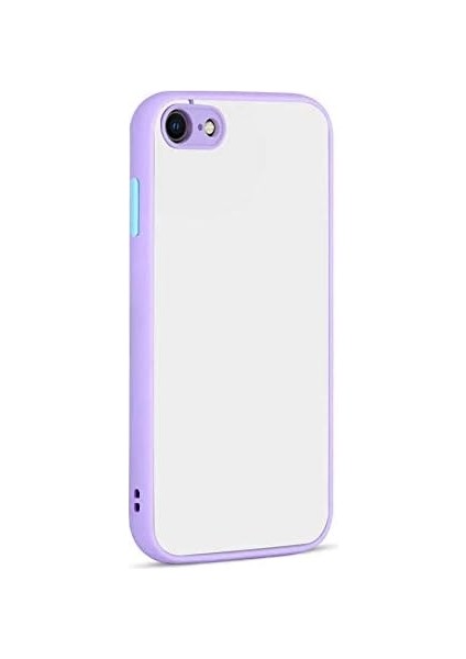 Giyim & Aksesuar iPhone 7/8 / Se 2020 ile Uyumlu Ürün Kenar Tuşları Renkli Kamera Korumalı Transparan Kılıf (Lila) fiyatları