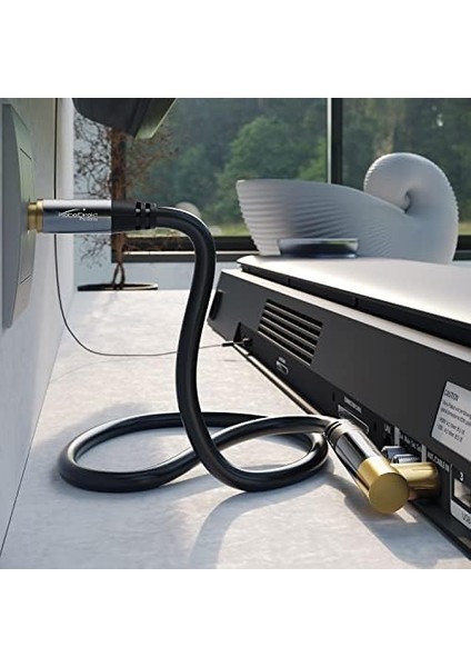 - 4K Anten Kablosu, Koaksiyel Kablolar - 90° Açılı/düz - 2m - Dijital/analog Tv Kablosu - 0,5-20M Arasında Mevcut (Açılı Dişi Uç/düz Fiş, Dvb-C/dvb-T/dvb-S Için, Siyah) fiyatları