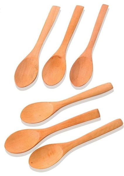 Home 6'lı Ahşap Mama ve Baharat Kaşığı Seti, Bambu Kaşık, Çevre Dostu ve Dayanıklı, Mutfakta Çok Yönlü Kullanım modelleri