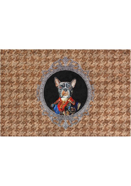 Tasarımlı Dekoratif Kapı Önü Paspas, Dış Mekan/ev Içi/banyo/mutfak/yatak Odası/giriş Paspasları (Mr Buldog, 45 x 70)
