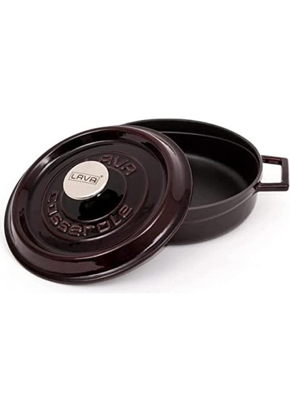 Metal Premium Serisi - Döküm Çok Amaçlı Tencere, Yuvarlak, 24 Cm, Majolik Mor
