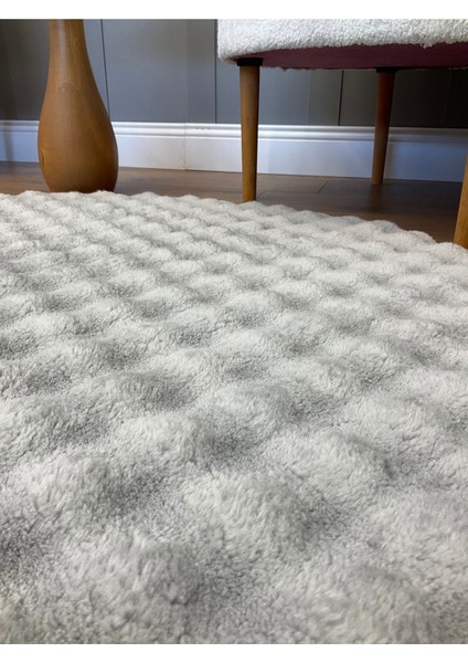 Bubble Tavşan Yuvarlak Post Yumuşacık Tavşan Tüyü Kaymaz Yıkanabilir Krem indirimleri