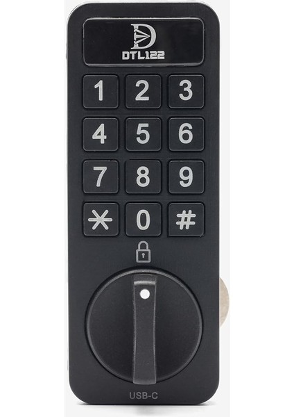 Technologıes DTL122 Elektronik Şifreli Kabin Kilidi (Siyah)