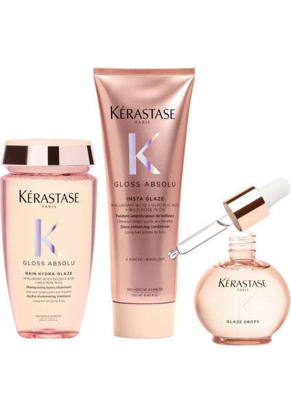Gloss Absolu Shampoo, Conditioner and Oil Trio With Wild Rose