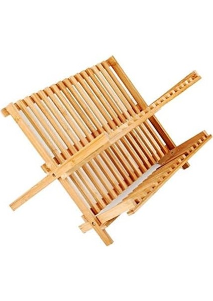 2 Katlı Bambu Katlanır Bulaşıklık ve Tabaklık, Bambu Bulaşıklık, Bambu Tabaklık - Pratik ve Çevre Dostu 2 Katlı Bambu Katlanır Bulaşıklık ve Tabaklık - Mutfakta Düzeni Kolayca Sağlayın!