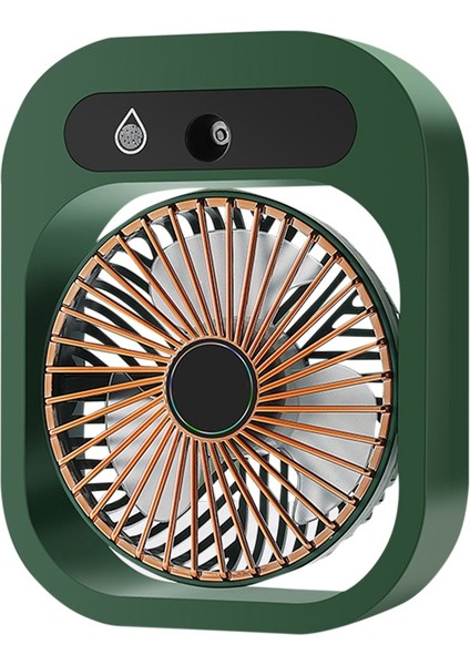 Masaüstü Su Sisi Soğutma Fanı USB Ücretli 1200MAH Ofis Mini Masa Klima Ayarlanabilir Yeşil (Yurt Dışından)