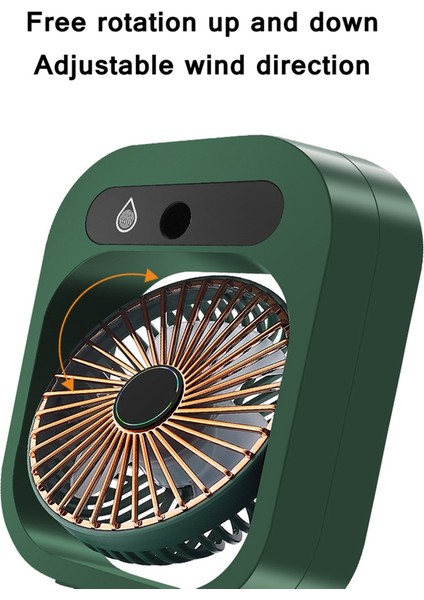 Masaüstü Su Sisi Soğutma Fanı USB Ücretli 1200MAH Ofis Mini Masa Klima Ayarlanabilir Yeşil (Yurt Dışından) fırsatları