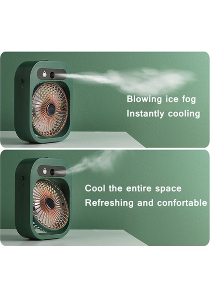 Masaüstü Su Sisi Soğutma Fanı USB Ücretli 1200MAH Ofis Mini Masa Klima Ayarlanabilir Yeşil (Yurt Dışından) indirimleri