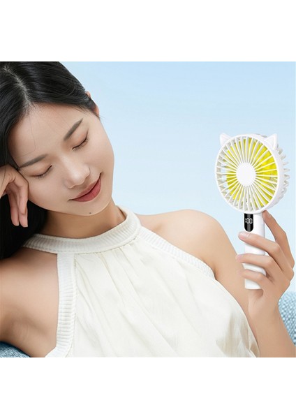 V10 Pro 1200MAH Elde Taşınabilir, Dijital Ekranlı, Çok Fonksiyonlu, Kullanışlı Taşınabilir Fan, (Yurt Dışından)
