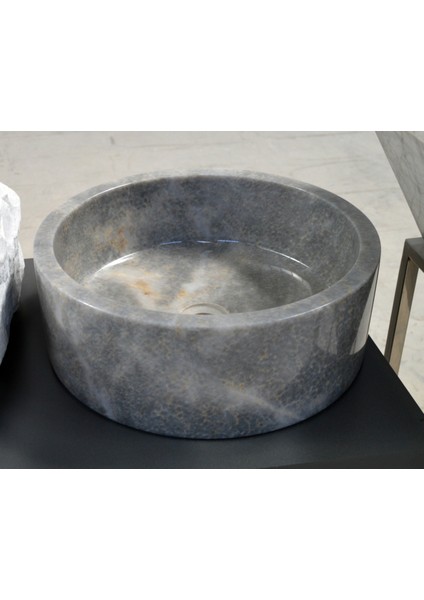 Çok Renkli Yuvarlak Mermer Lavabo-H1