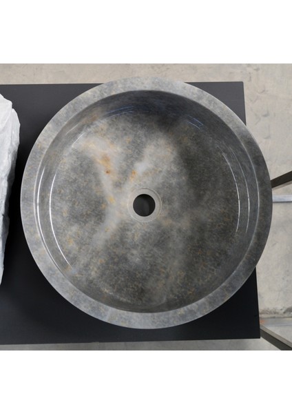 Çok Renkli Yuvarlak Mermer Lavabo-H1