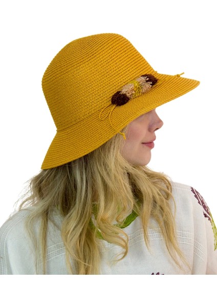 - Kadın Hasır Şapka Hardal fiyatları