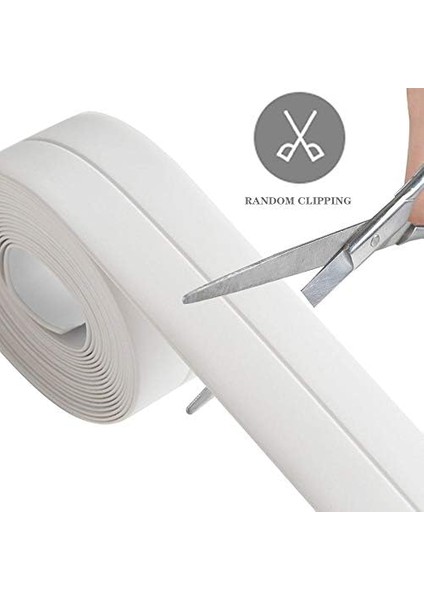Kalafat Şeridi, Mutfak Lavabosu Tuvalet Banyo Duş ve Küvet İçin Pvc Kendinden Yapışkanlı Kalafat Sızdırmazlık Bandı, 1-1/2" x 11' Beyaz modelleri
