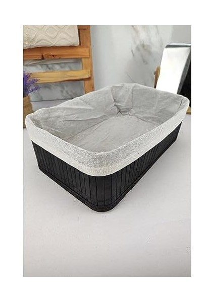 Bambu Çok Amaçlı Saklama Kutusu Düzenleyici Orta Boy Organizer Siyah 29 x 19 x 10 cm - CL-6006-5 fiyatları