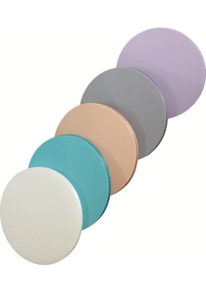 Şeffaf Renkli Yapışkan Post It Daire Not Kağıdı Dairenot (5 Li Set-2)