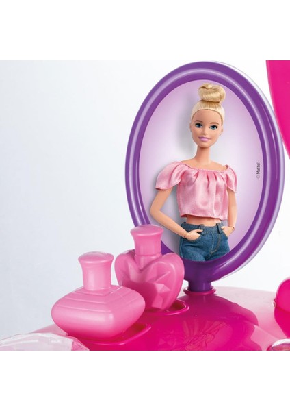 1609 Barbie Ayaklı Makyaj Masası ve Sandalye Seti - Dolu