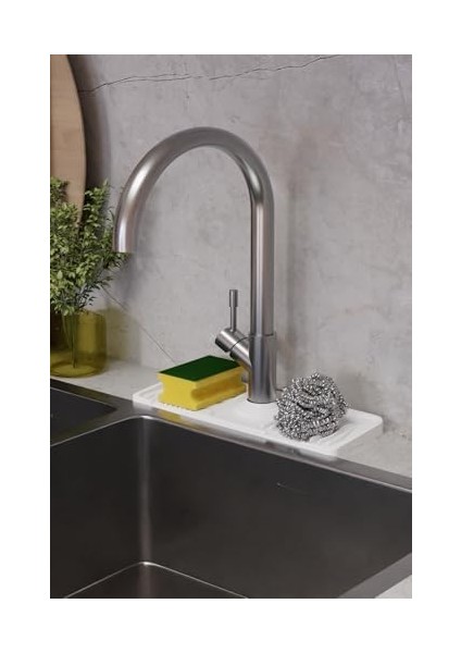 Home Musluk Matı Elastik Silikon Mutfak ve Banyo Için Lavobo Su Tutucu Musluk ve Batarya Matı, Beyaz fiyatları