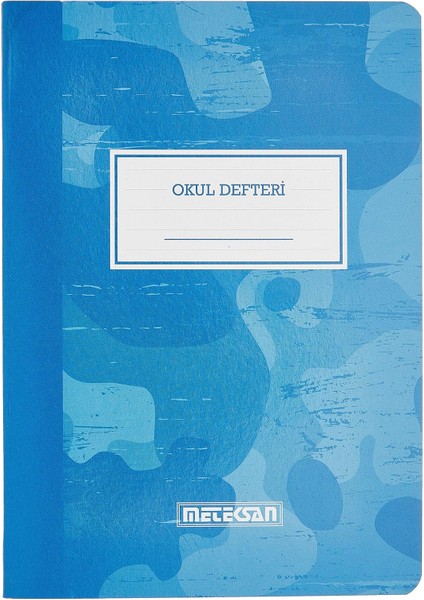 A5 Çizgili Okul Defteri, Mavi Kamuflaj 60 Yaprak