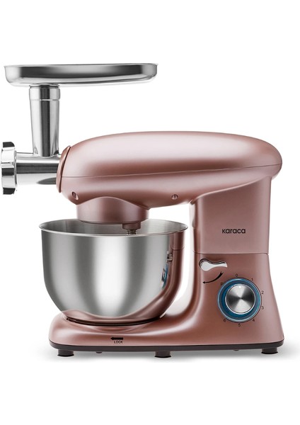 Multichef Stand Mikser 6 Kademeli Hız Ayarı Balon Çırpıcı Düz Karıştırıcı Hamur Kancası Mutfak Şefi 1900W 5,5 Lt (Kıyma Çekme /sucuk-Sosis/içli Köfte Aparatlı) indirimleri