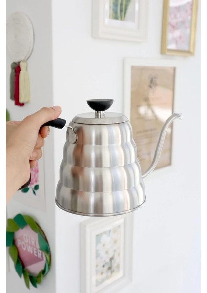 Kahve ve Çay Demleme İbriği Barista Kettle Paslanmaz Çelik (1200 ML)