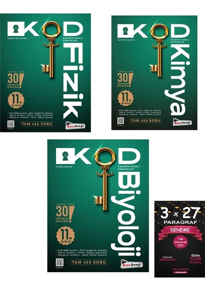 (Sınıf: 11) Fizik / Kimya / Biyoloji Kod 30 Deneme - 'Amr B. Kulsüm