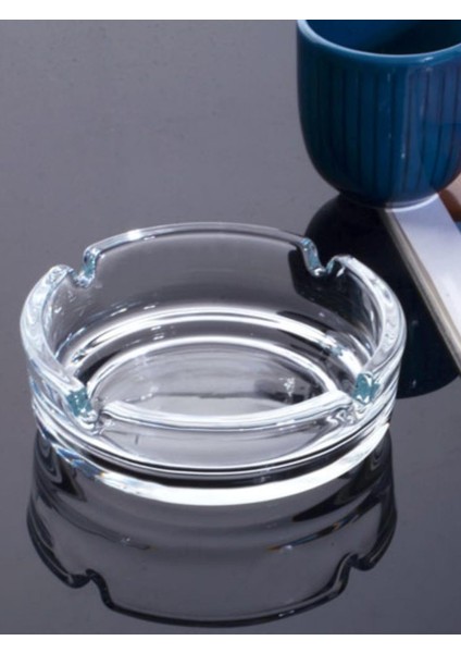 Cam Küllük - Kül Tablası - Yuvarlak Kül Tabağı-11 * 11 * 3 11