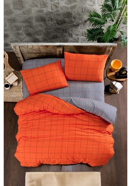 Orange Nevresim Takımı Çift Kişilik 4 Parça 200 x 220-ORANJ (Oranj/çift Kişilik)
