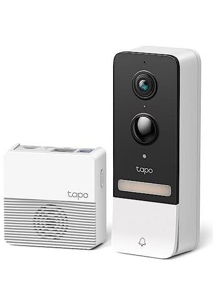 Tapo D230S1, 2k 5mp Tapo Akıllı Görüntülü Renkli Gece Görüş Destekli Kapı Zili, Pille Çalışır, Iki Yönlü Konuşma, IP64, Bulut/yerel Depolama, Alexa ve Google Home ile Çalışır, Kolay Kurulum